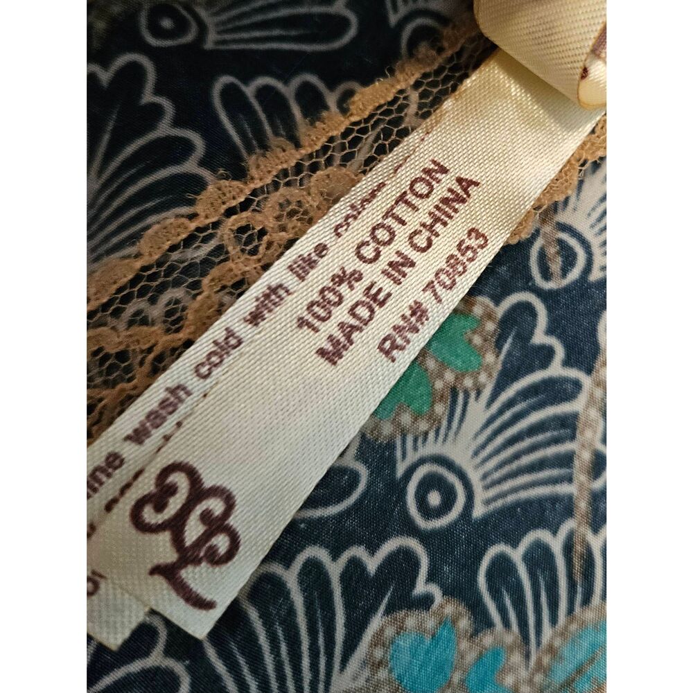 Andrew & Co Wrap Dress Size Large Blue Floral - Picture 7 of 10
